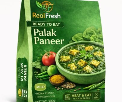 Ready to Eat Palak Paneer | Spinach & Cottage Cheese Curry | Authentic Indian Meal | No Added Preservatives