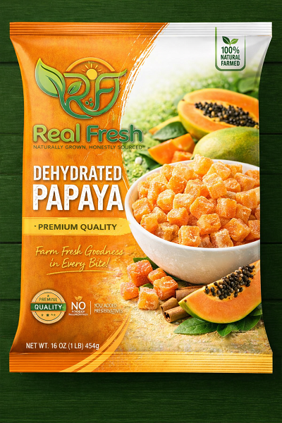 Premium Dehydrated Papaya Cubes | Sweet Dried Papaya | Tropical Healthy Snack | No Added Preservatives